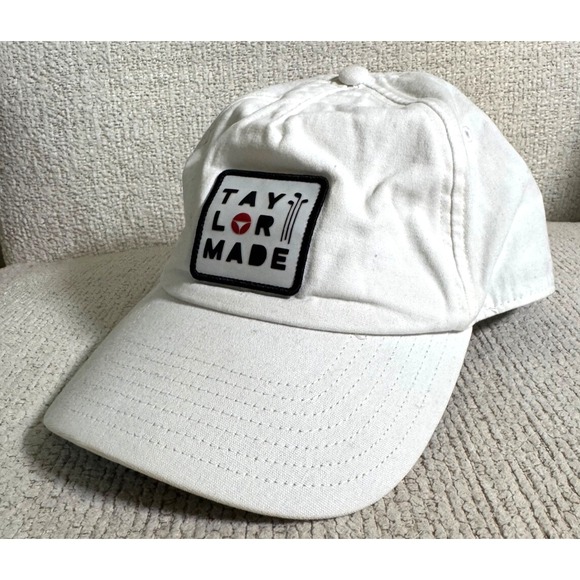 Taylormade snapback hat white cotton comfort band adjustable Snapback Patch Logo - Picture 10 of 10
